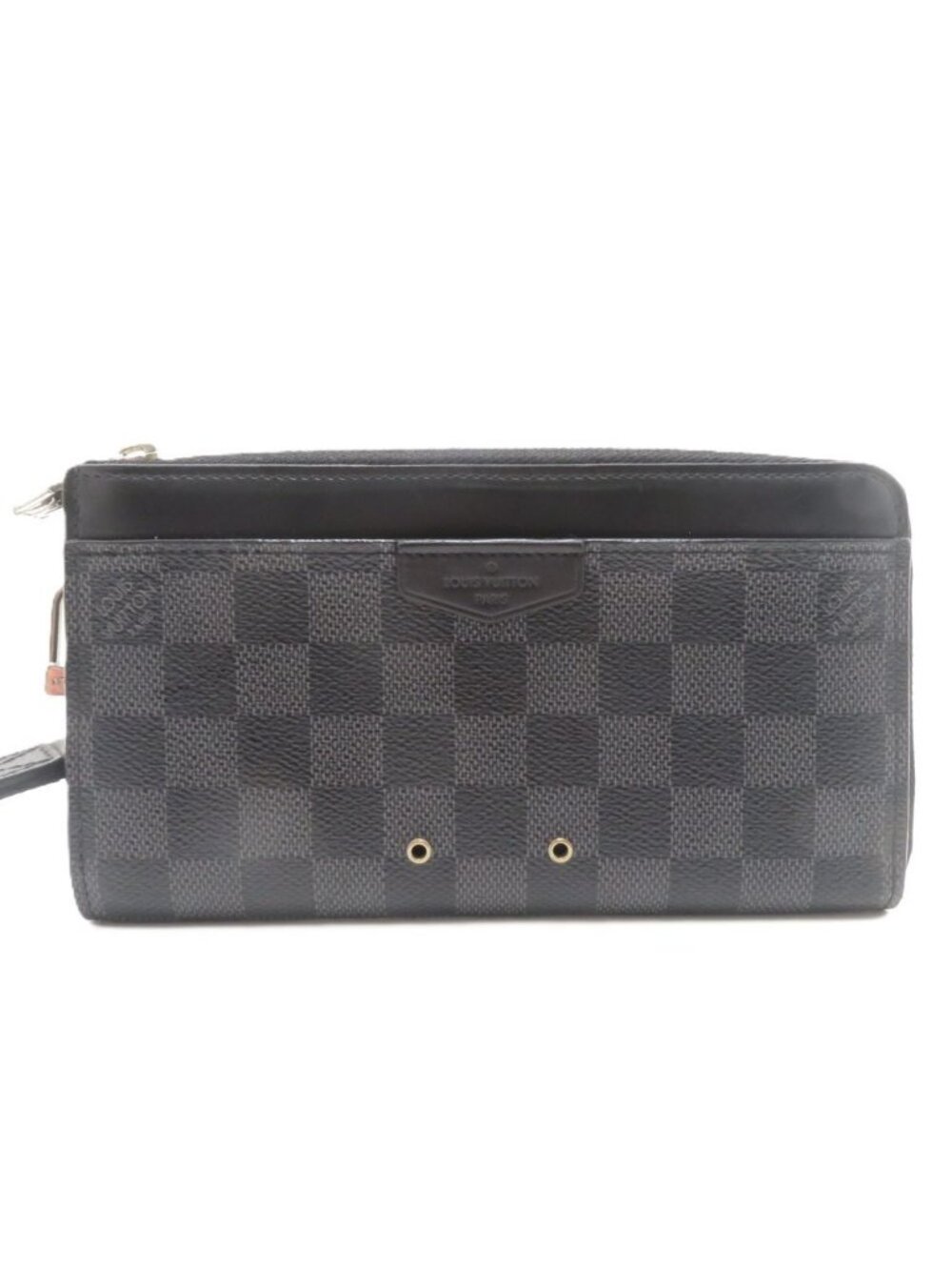 Louis Vuitton Zippy Dragonne Damier Graphite Wallet Canvas Gray